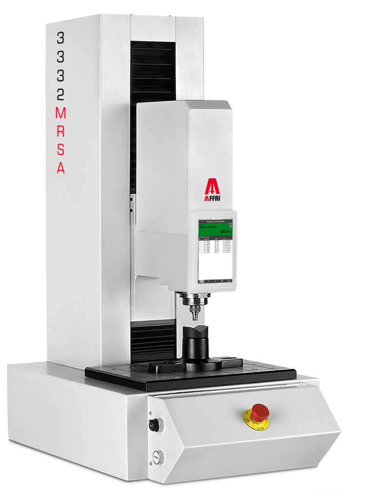Precision hardness testing machine with digital display by Affri, used for accurate material measurement analysis.
