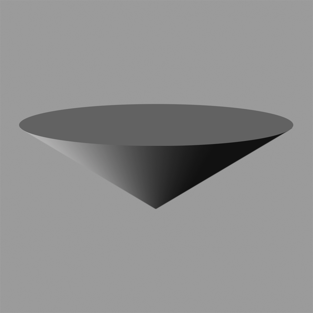 Rockwell hardness test indentation illustration