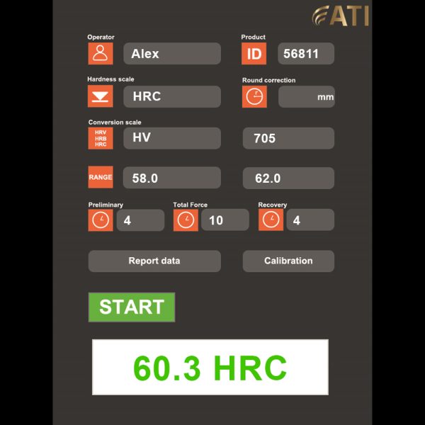 Hardness Test settings
