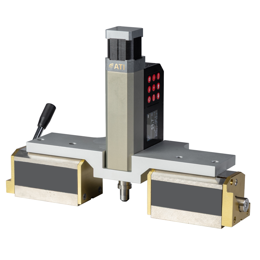 Robotic tool changer from ATI, featuring advanced control system for automation and precision in industrial applications.