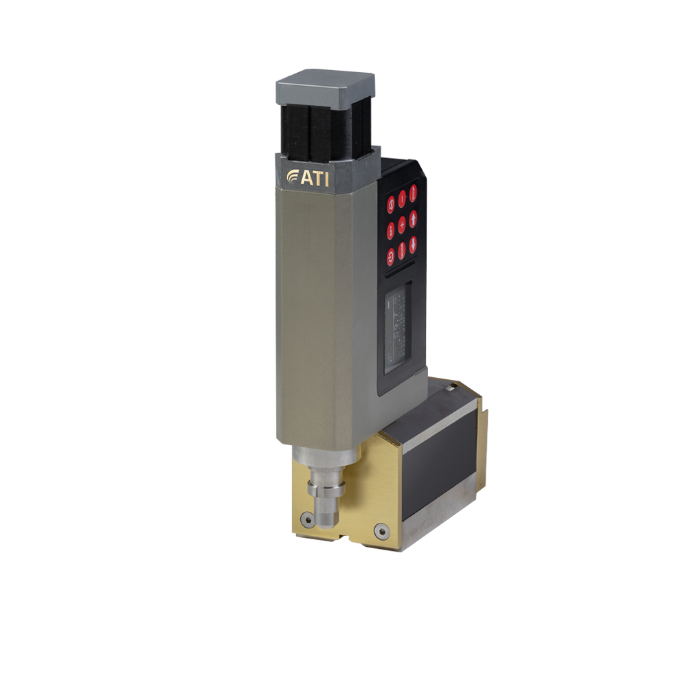 Industrial robotic tool changer showcasing advanced automation technology.