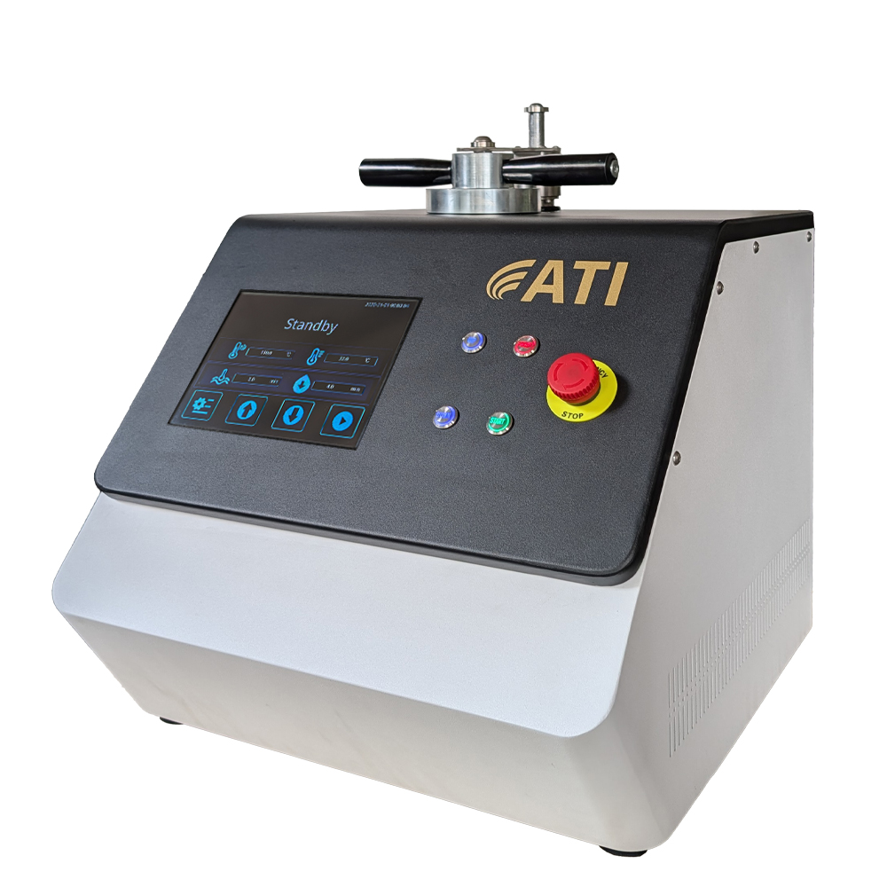 Fully automatic mounting press for hot and cold metallographic sample preparation.